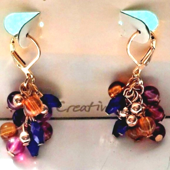 Erica Lyons Earrings New With Tags Dangle Drop - Picture 5 of 7
